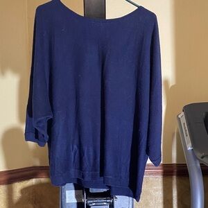 New York & Company Deep Blue Knit Top / New Without Tags